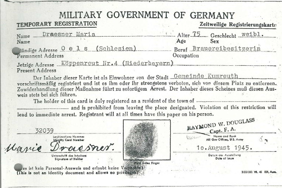 Temporary Registration Maria Draesner Oels Niederbayern #7terSprung